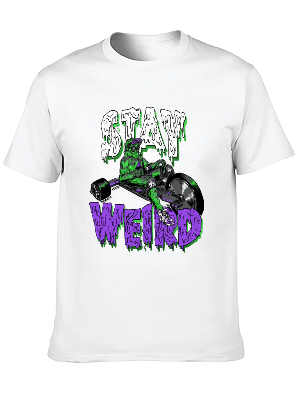 Stay Weird Graphic Tee - Unique Trike Design