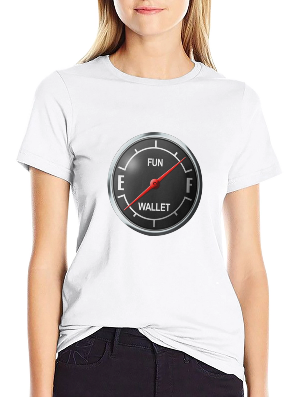 Fun Wallet Gauge Graphic Tee - Black