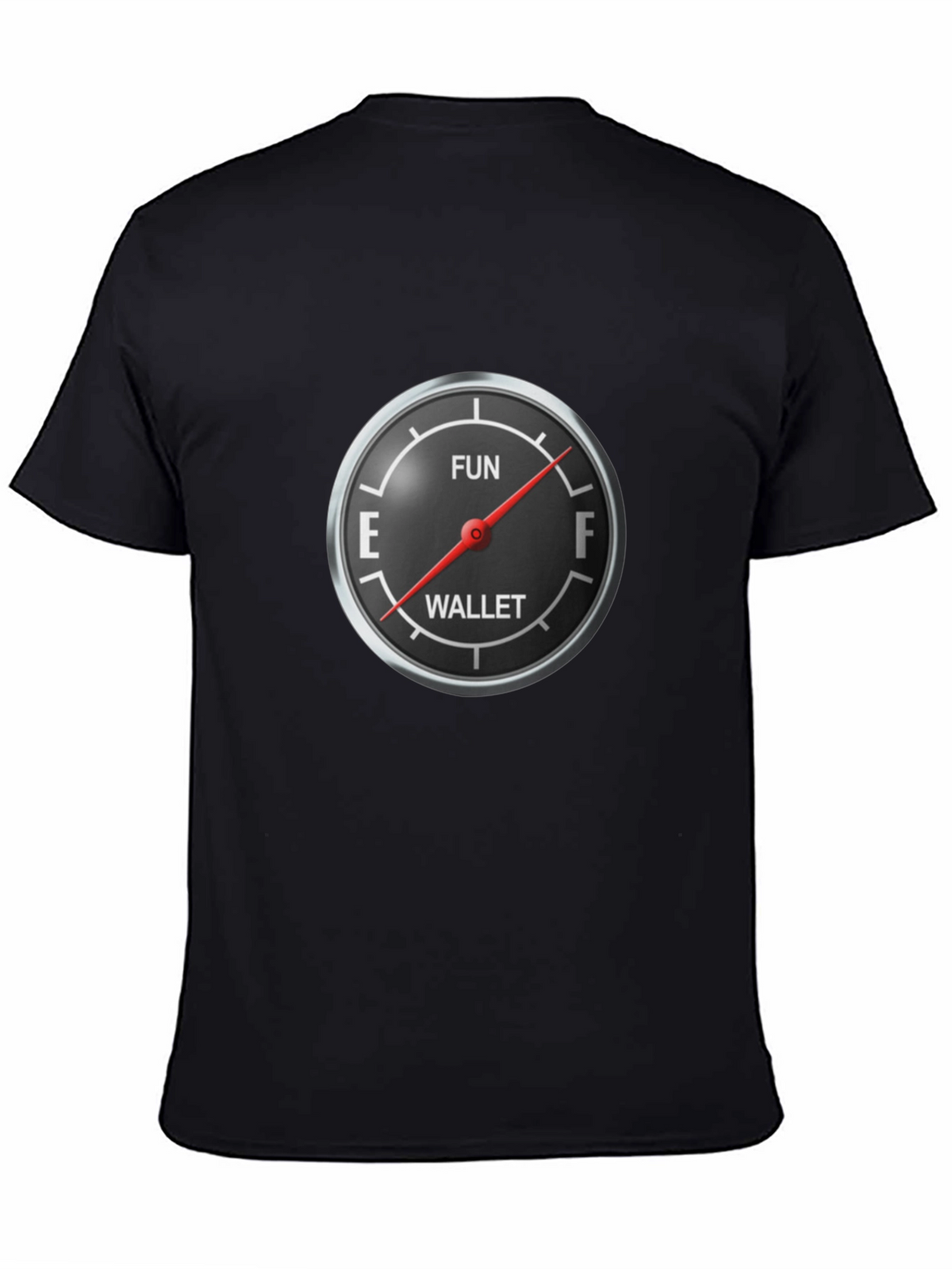 Fun Wallet Gauge Graphic Tee - Black