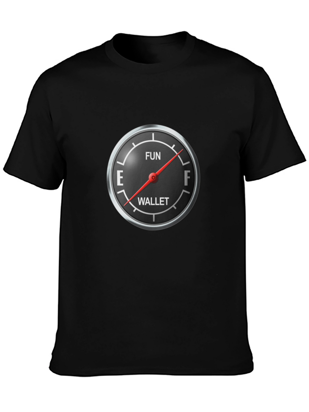 Fun Wallet Gauge Graphic Tee - Black
