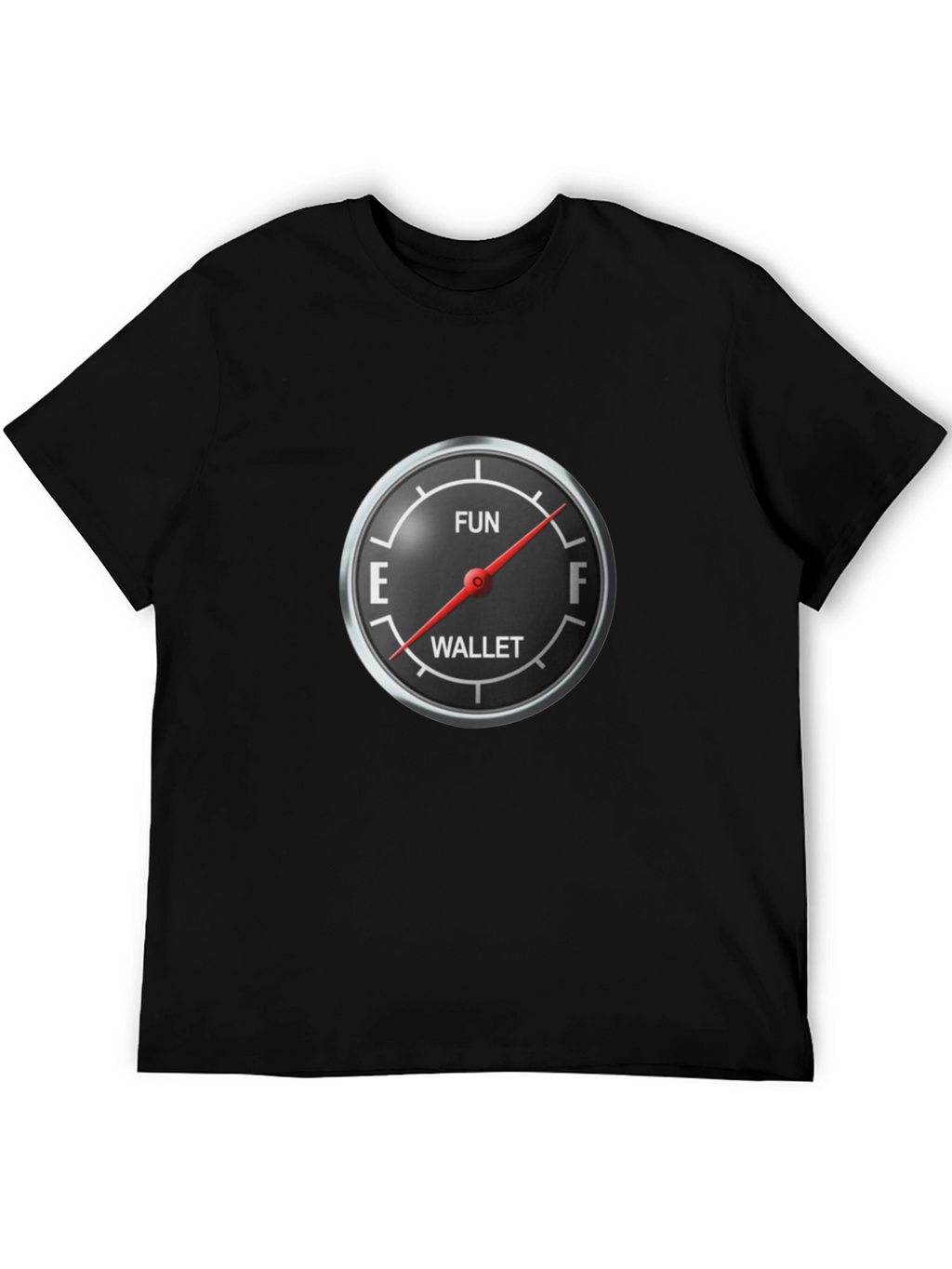 Fun Wallet Gauge Graphic Tee - Black