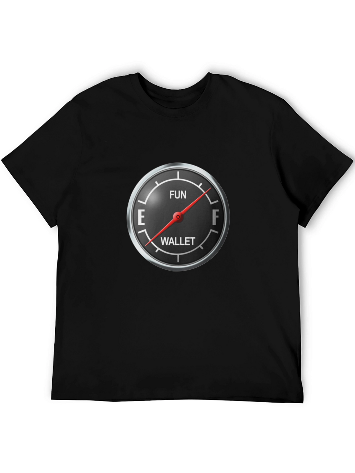 Fun Wallet Gauge Graphic Tee - Black