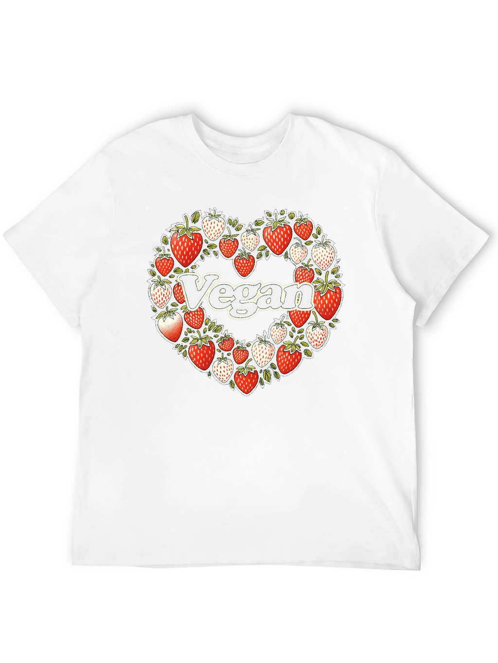 Vegan Strawberry Heart T-Shirt