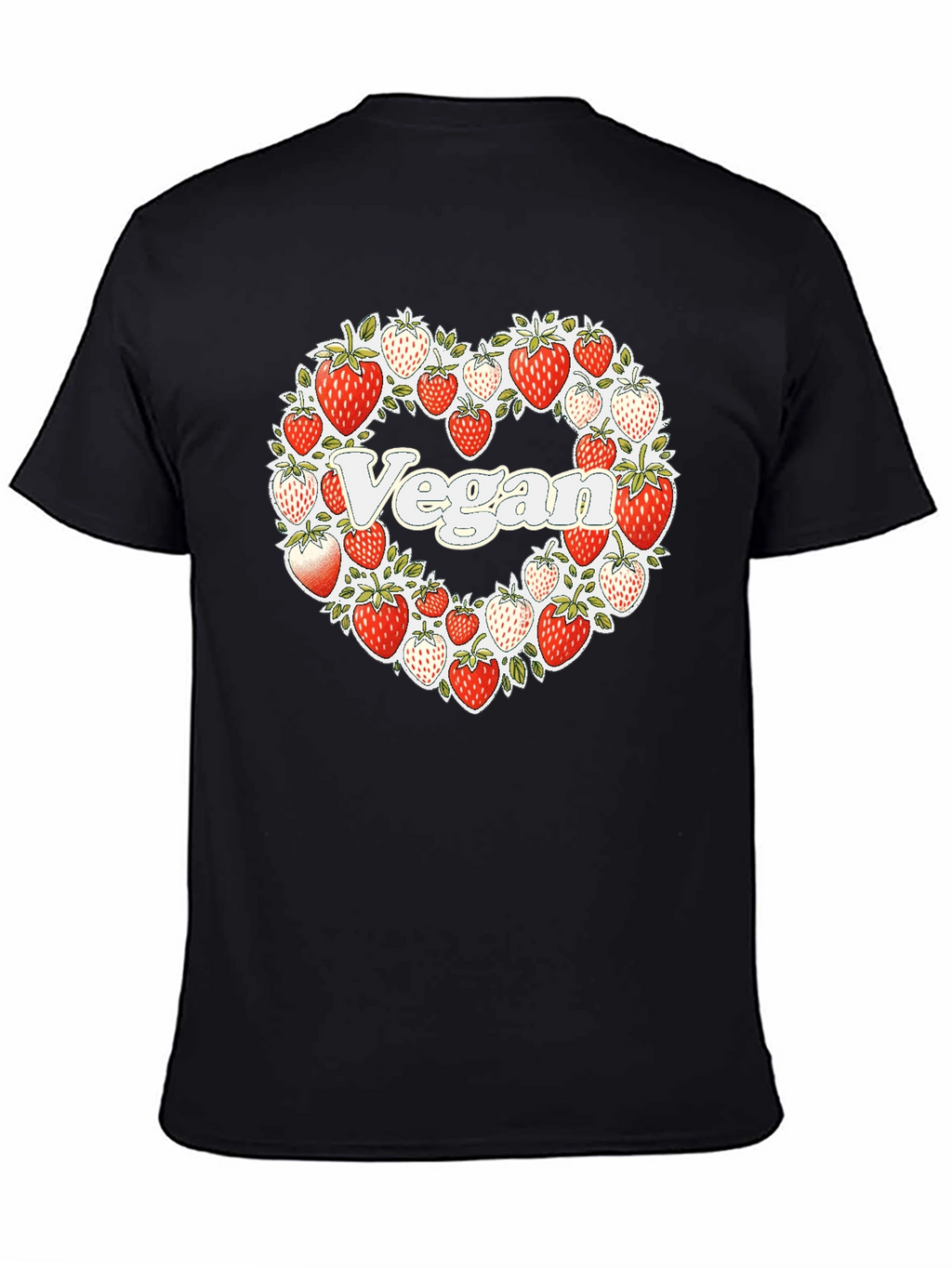 Vegan Strawberry Heart T-Shirt