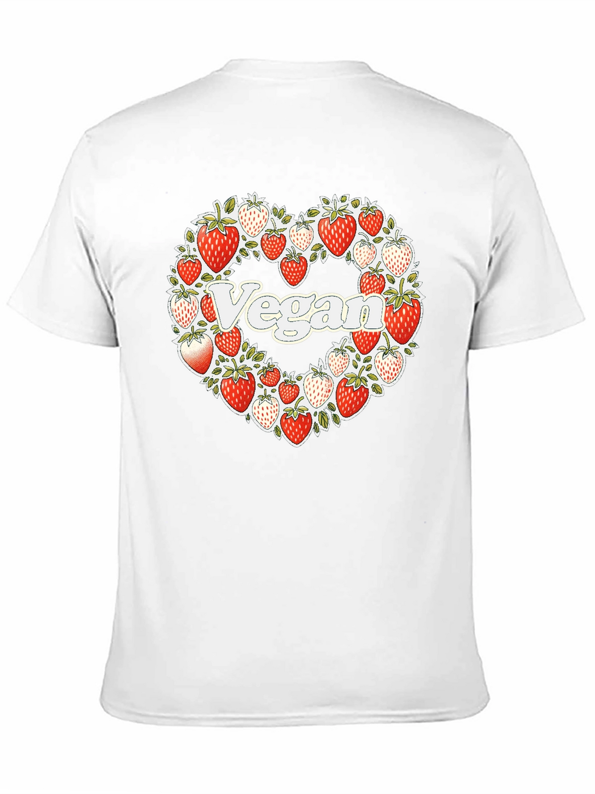 Vegan Strawberry Heart T-Shirt