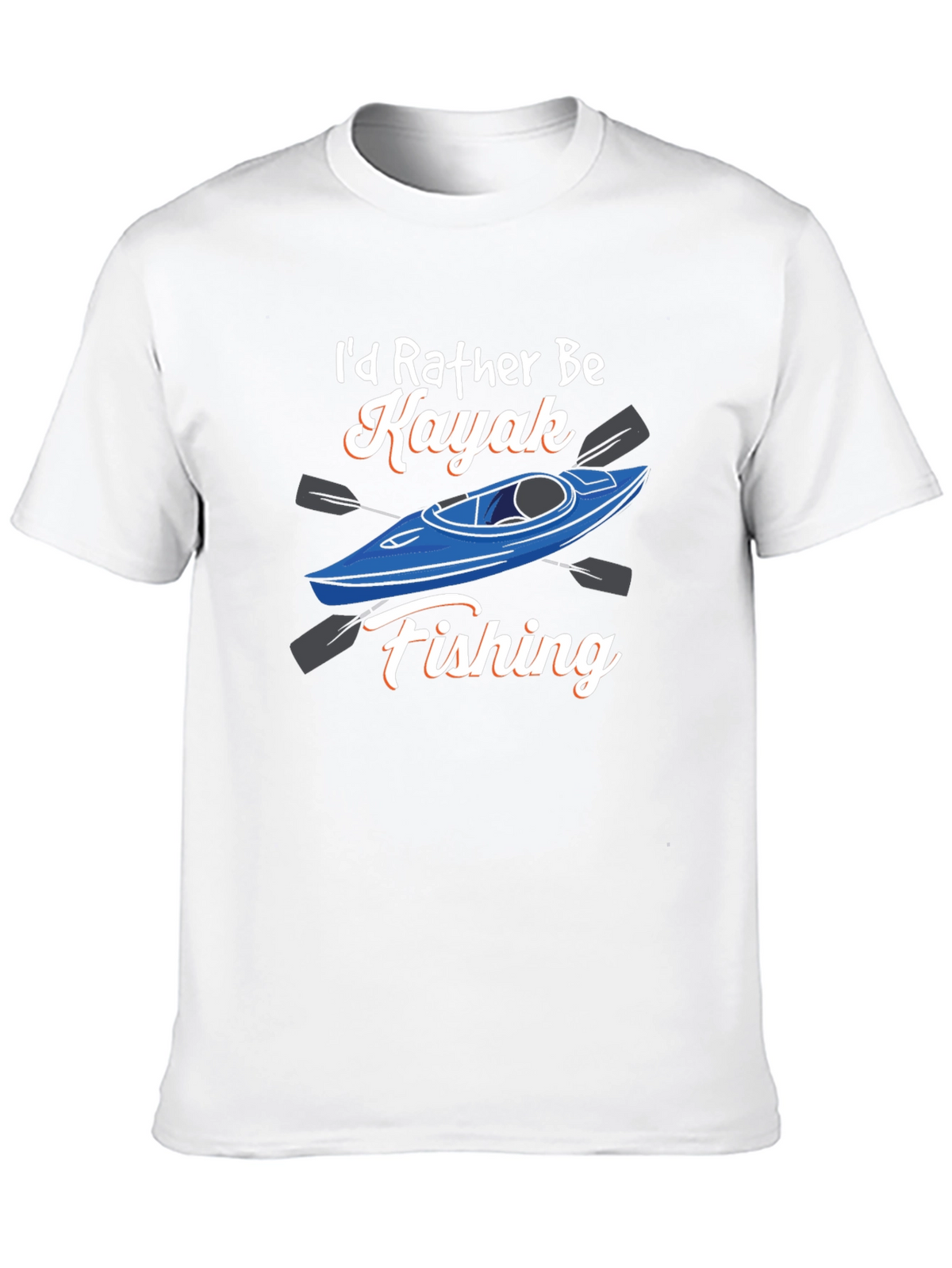 Kayak Fishing Graphic Tee - Black