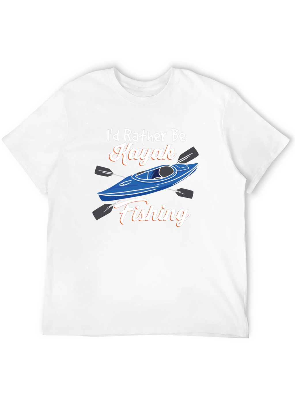 Kayak Fishing Graphic Tee - Black