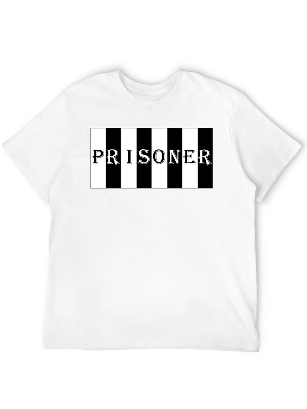 Prisoner Striped Graphic T-Shirt