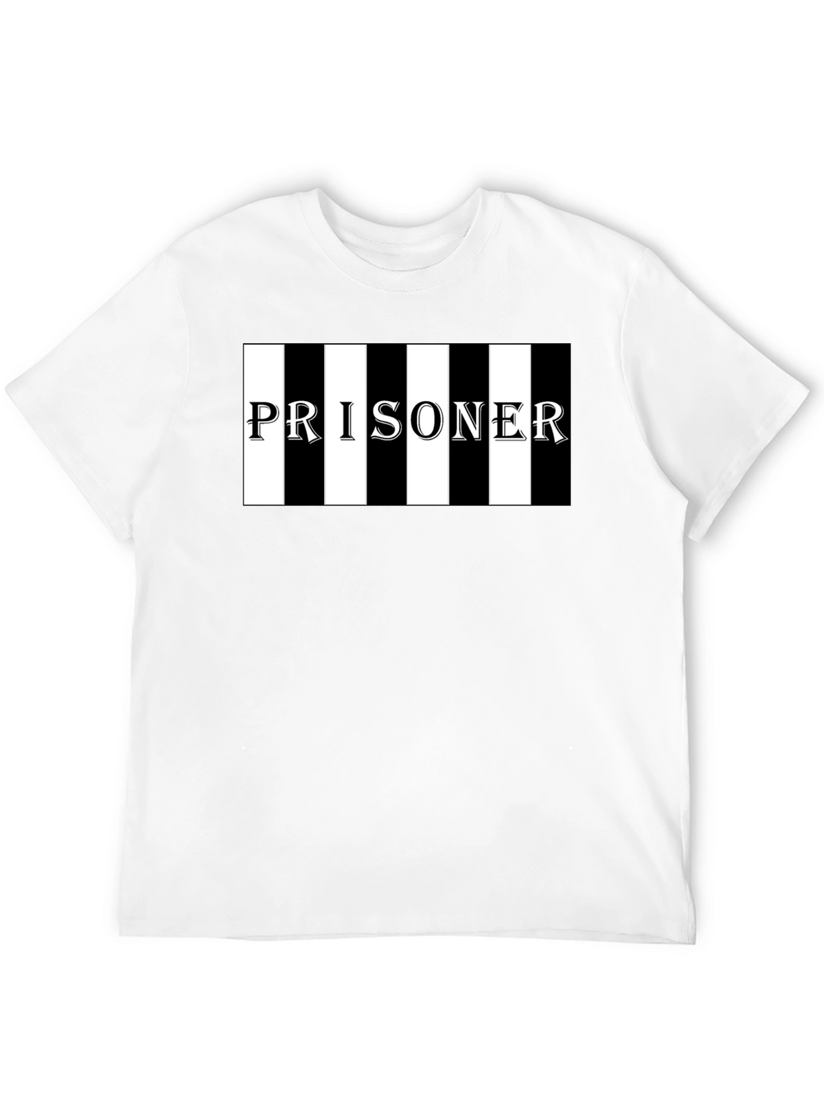 Prisoner Striped Graphic T-Shirt