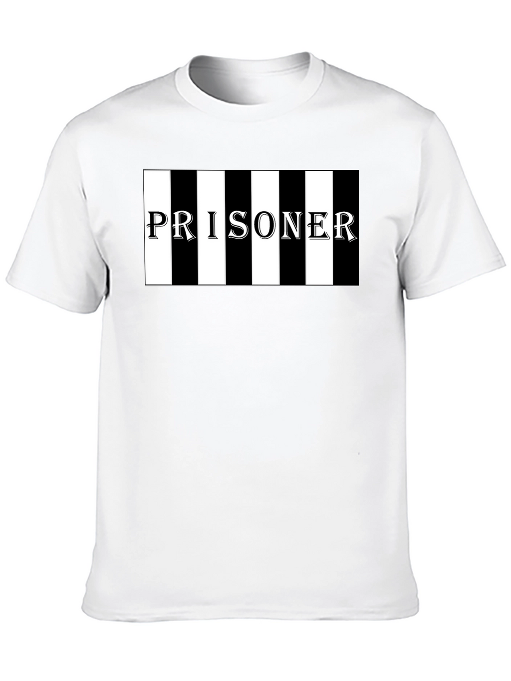 Prisoner Striped Graphic T-Shirt