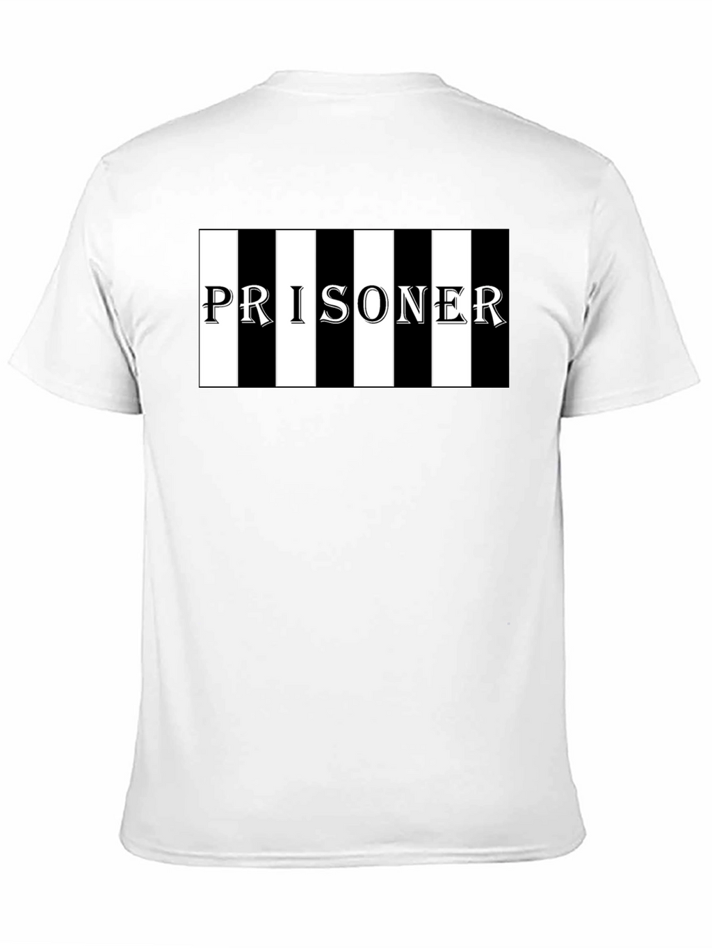 Prisoner Striped Graphic T-Shirt