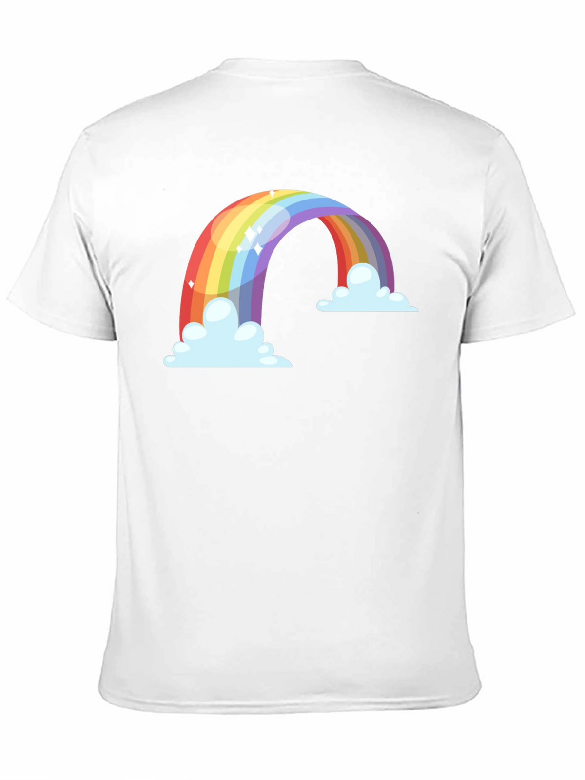 Rainbow Cloud Graphic Tee - Black Cotton Blend