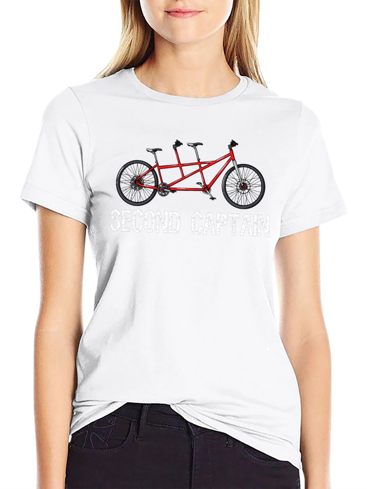 Second Captain Tandem Bike Graphic Tee