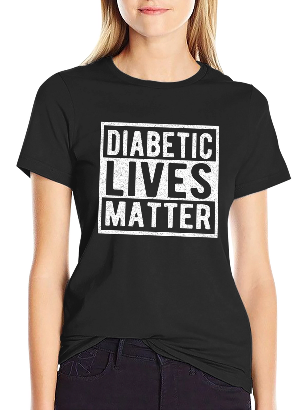 Diabetic Lives Matter Graphic Tee - Black