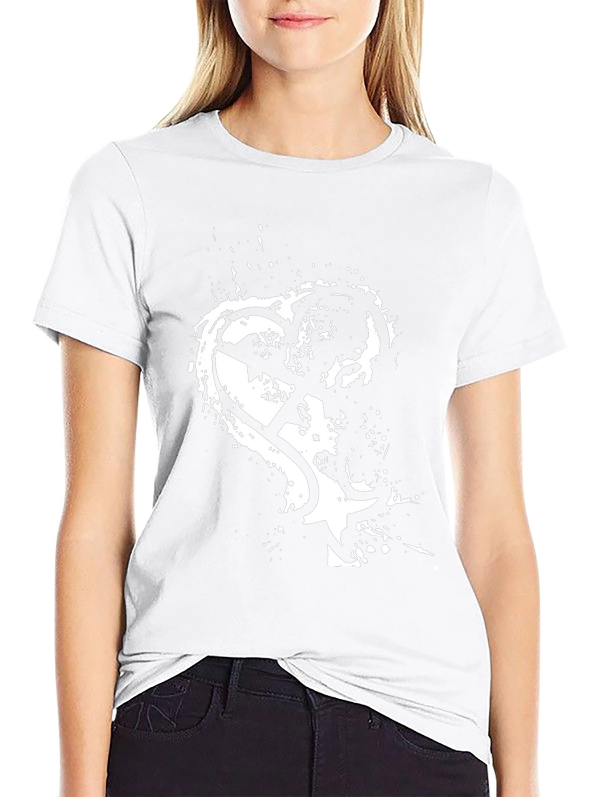 Edgy Graphic Tee - Broken Heart Star