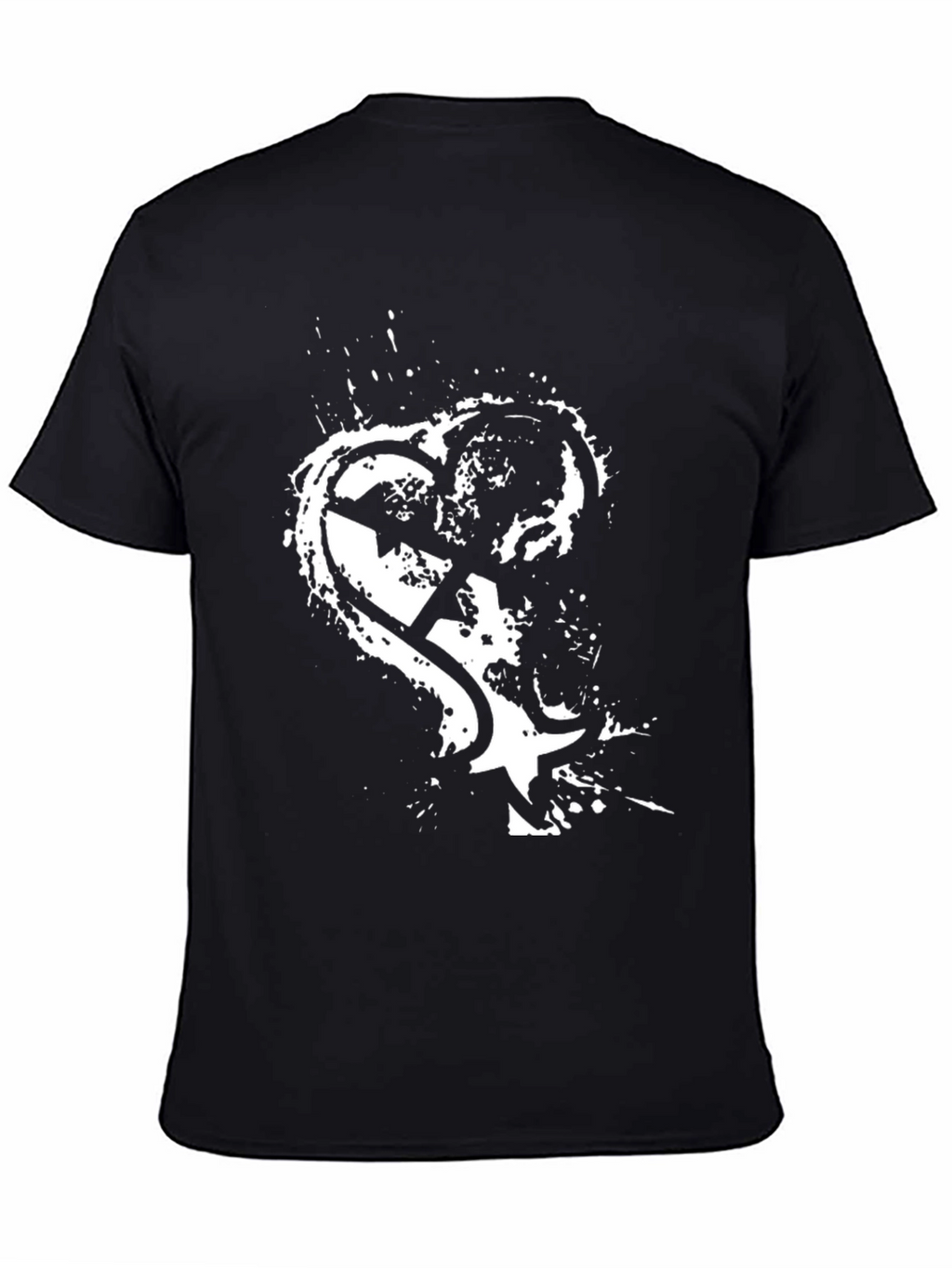 Edgy Graphic Tee - Broken Heart Star