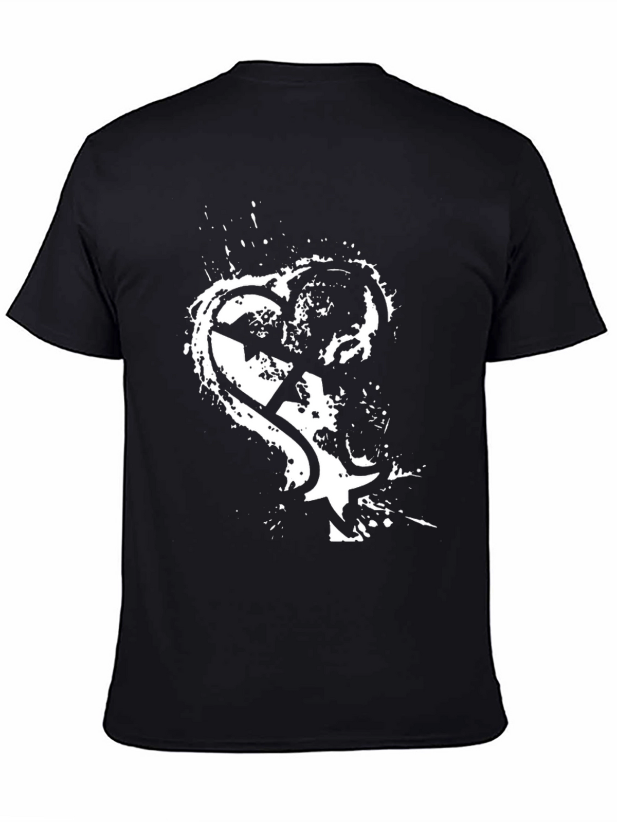 Edgy Graphic Tee - Broken Heart Star