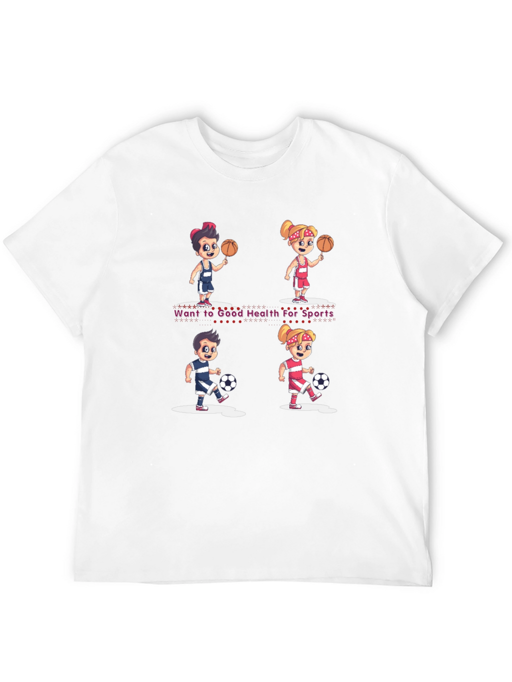 Sports Themed Graphic T-Shirt - Good Health