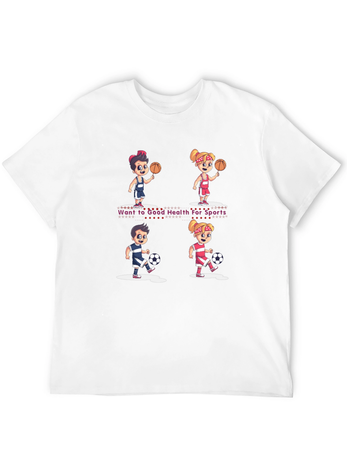 Sports Themed Graphic T-Shirt - Good Health