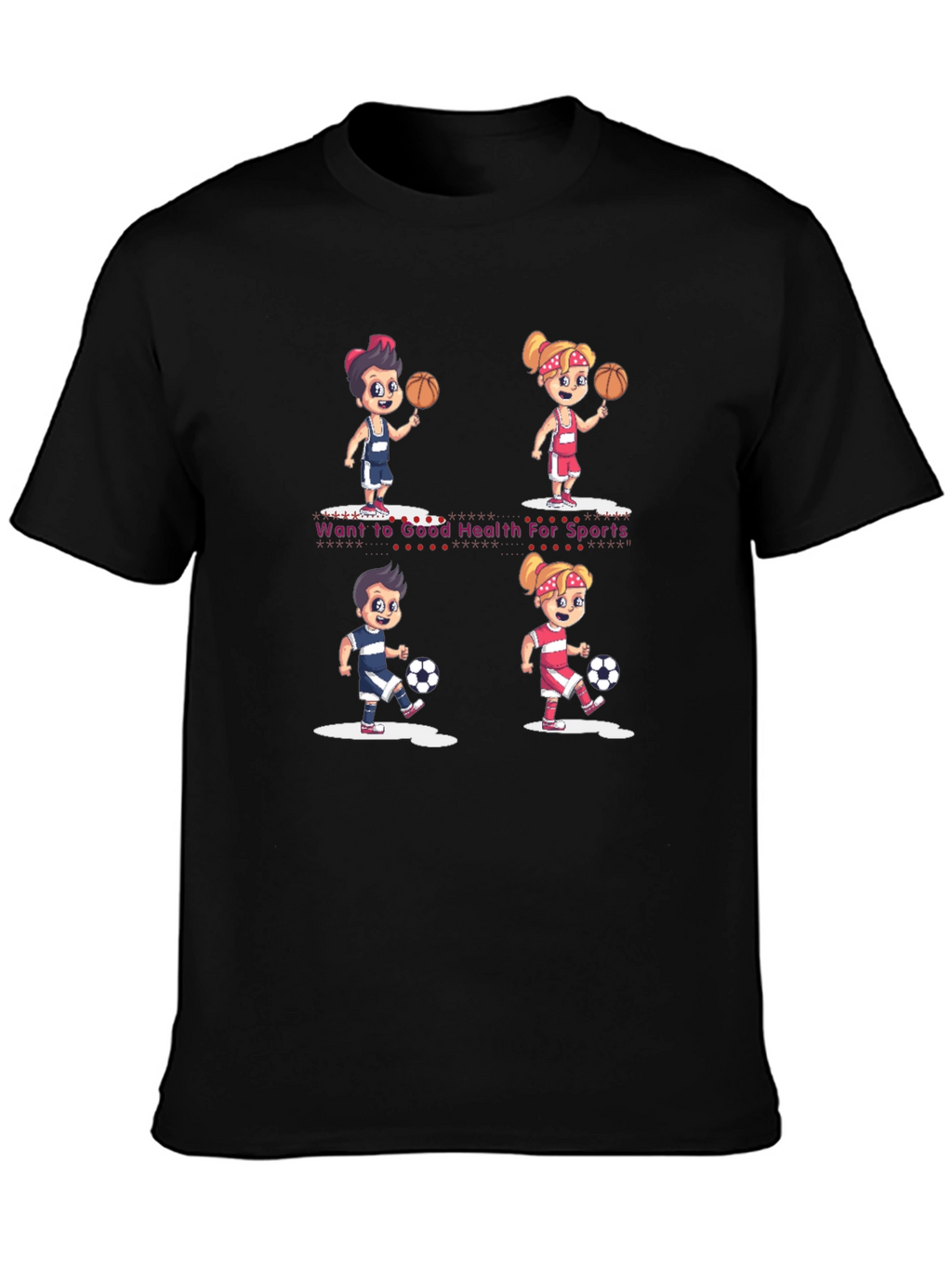 Sports Themed Graphic T-Shirt - Good Health