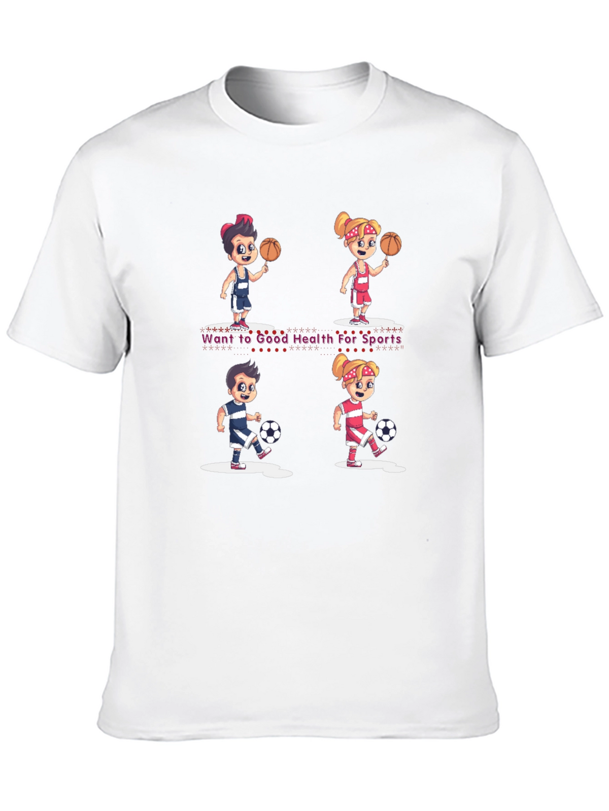 Sports Themed Graphic T-Shirt - Good Health