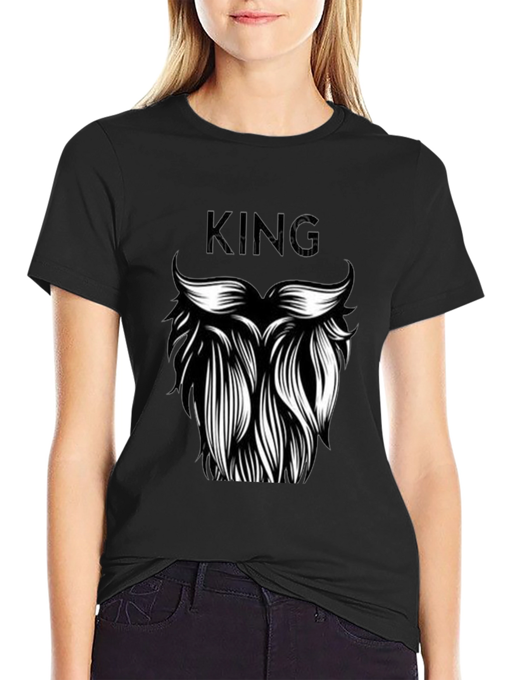 King Beard Graphic T-Shirt - Black