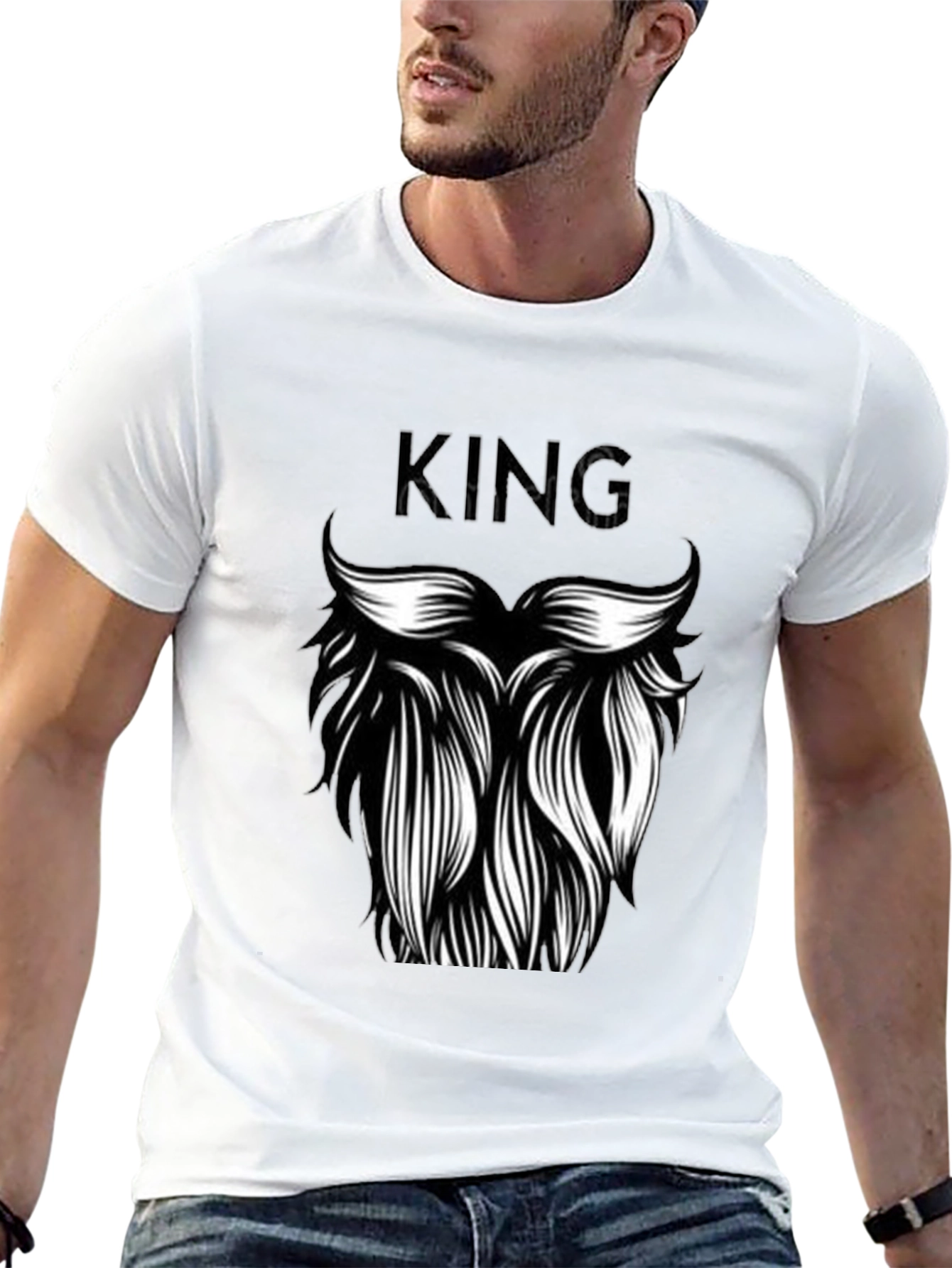 King Beard Graphic T-Shirt - Black