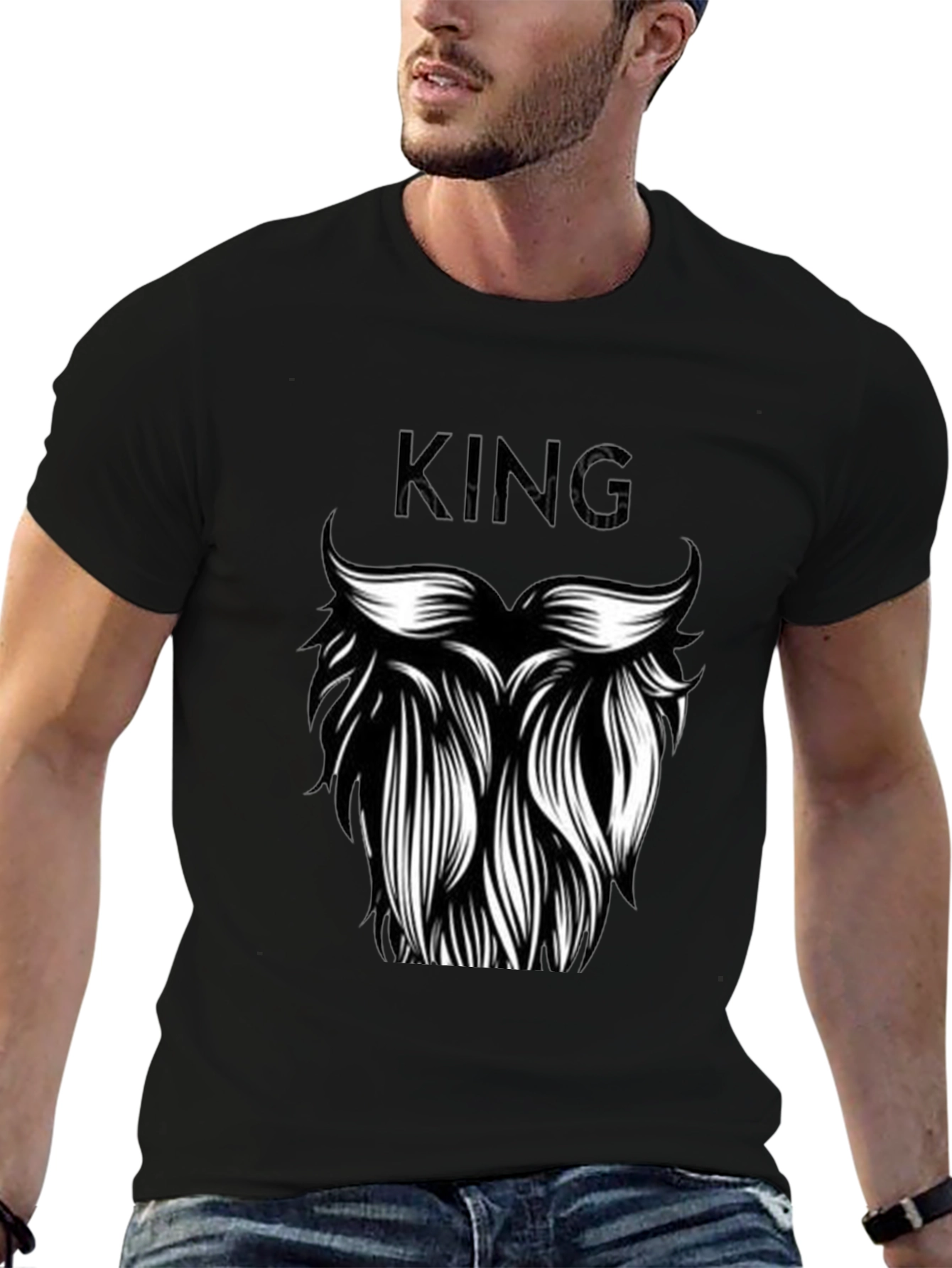 King Beard Graphic T-Shirt - Black