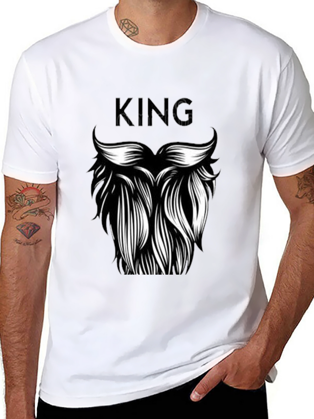 King Beard Graphic T-Shirt - Black