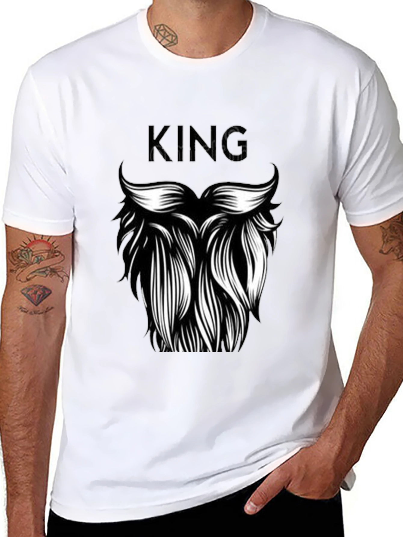 King Beard Graphic T-Shirt - Black