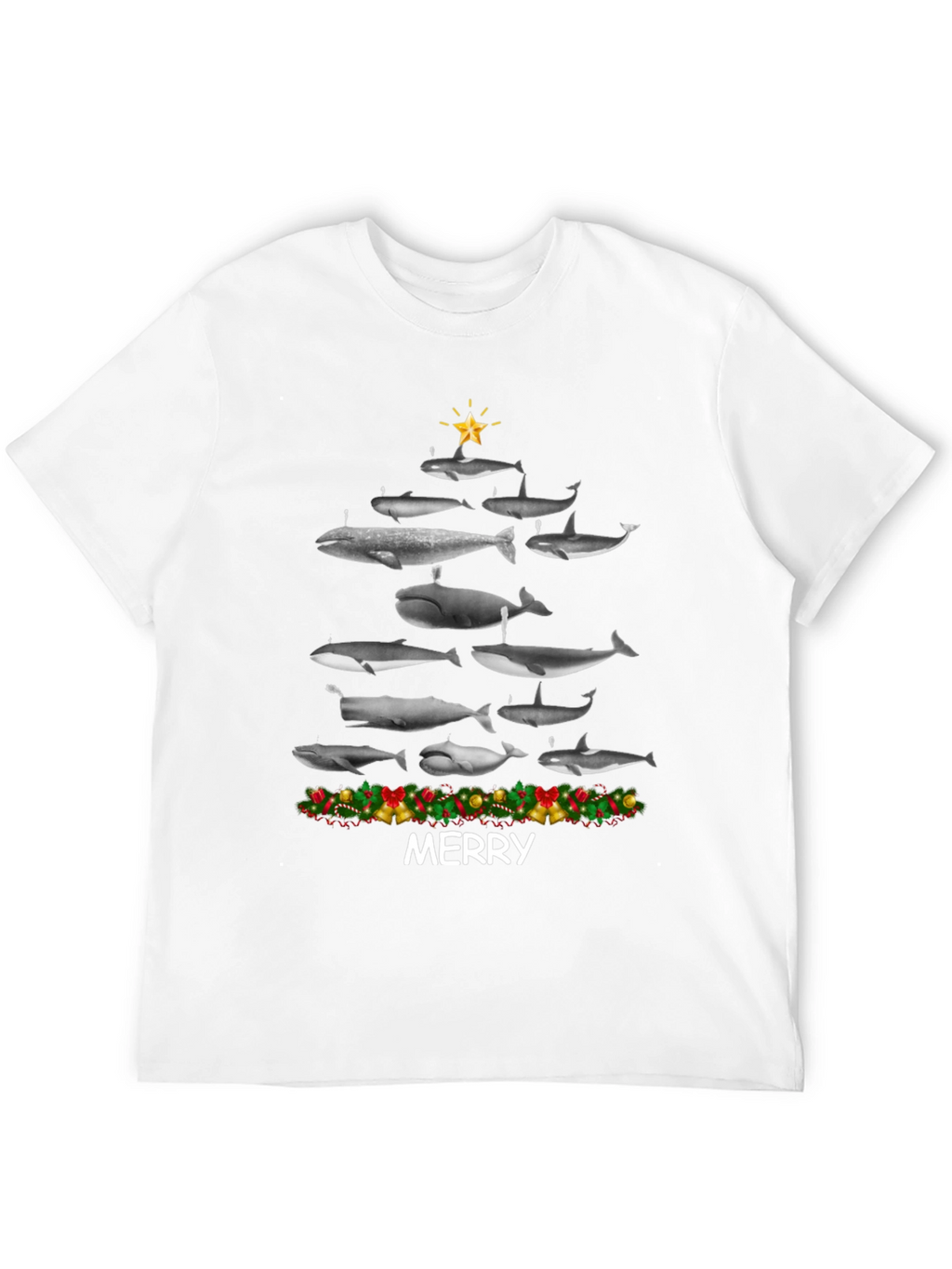 Whale Christmas Tree T-Shirt - Merry Christmas