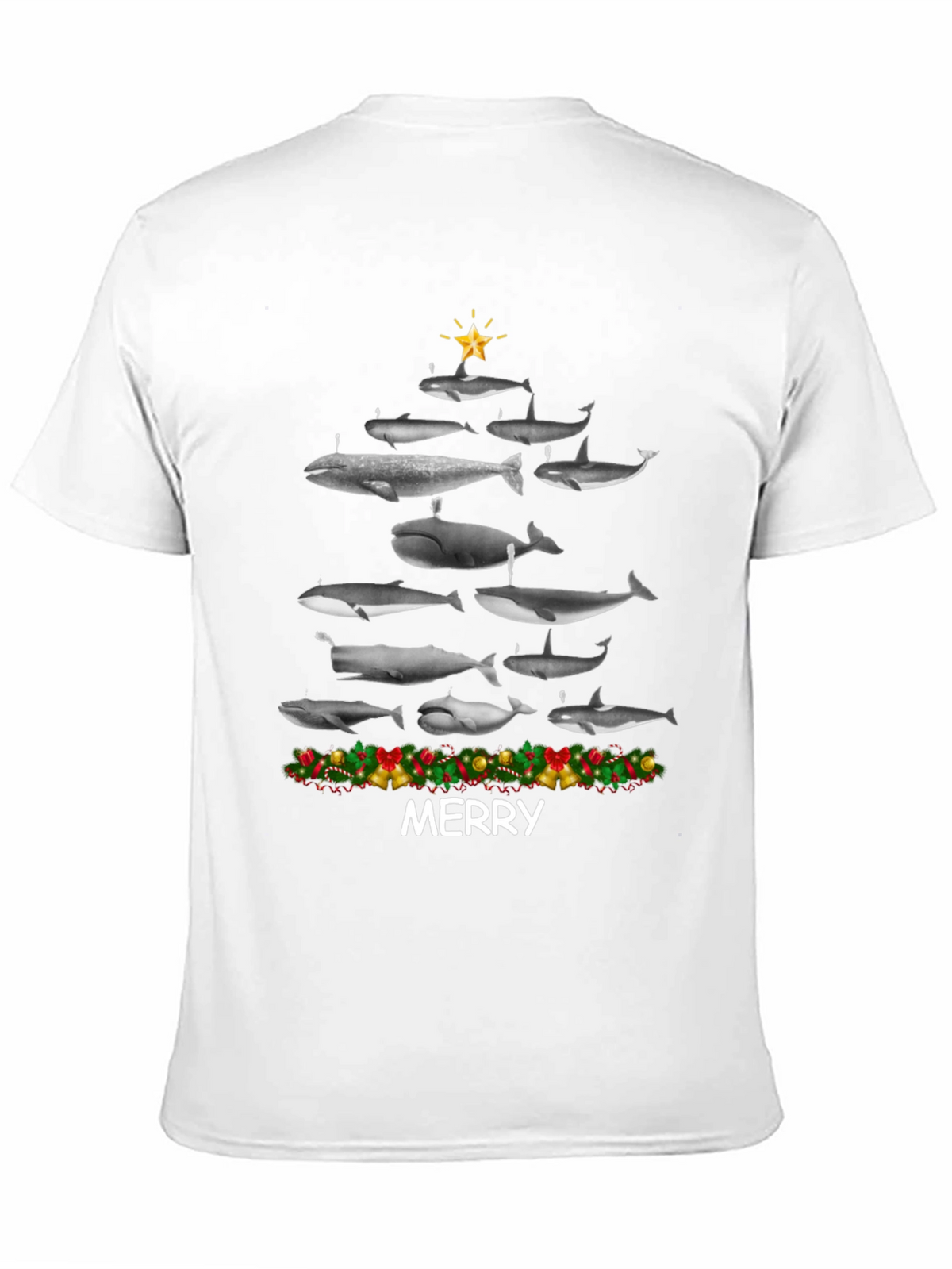Whale Christmas Tree T-Shirt - Merry Christmas