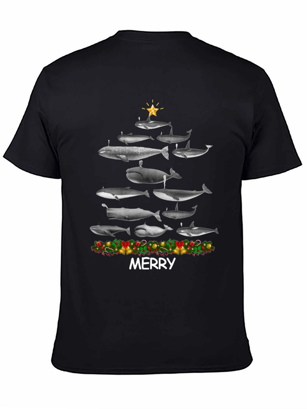 Whale Christmas Tree T-Shirt - Merry Christmas