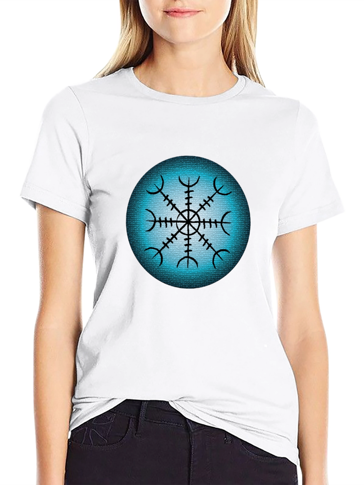 Vegvisir Compass T-Shirt - Viking Nordic Symbol Tee