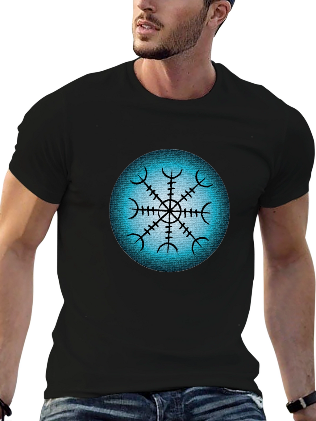 Vegvisir Compass T-Shirt - Viking Nordic Symbol Tee