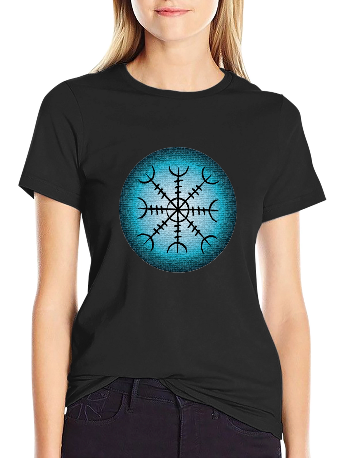 Vegvisir Compass T-Shirt - Viking Nordic Symbol Tee