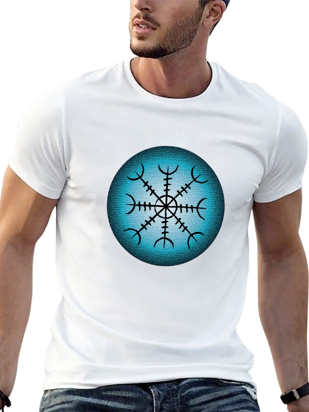 Vegvisir Compass T-Shirt - Viking Nordic Symbol Tee