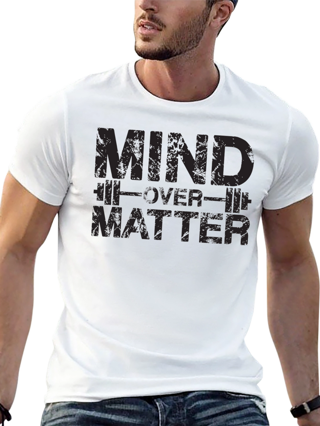 Mind Over Matter Graphic T-Shirt - Gym Motivation