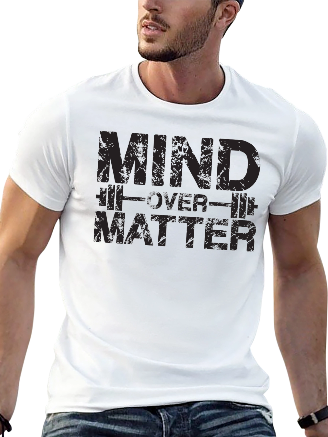 Mind Over Matter Graphic T-Shirt - Gym Motivation