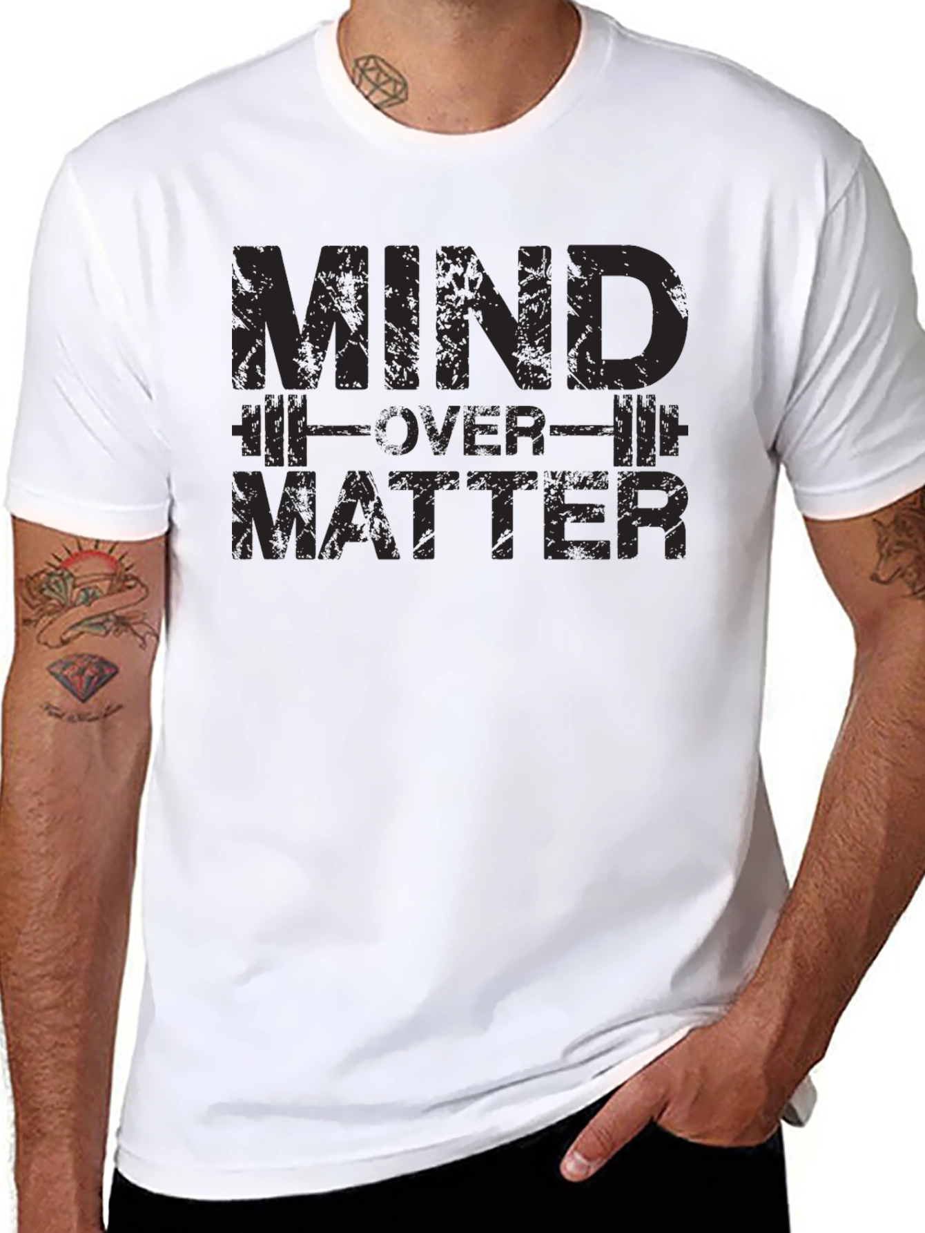 Mind Over Matter Graphic T-Shirt - Gym Motivation