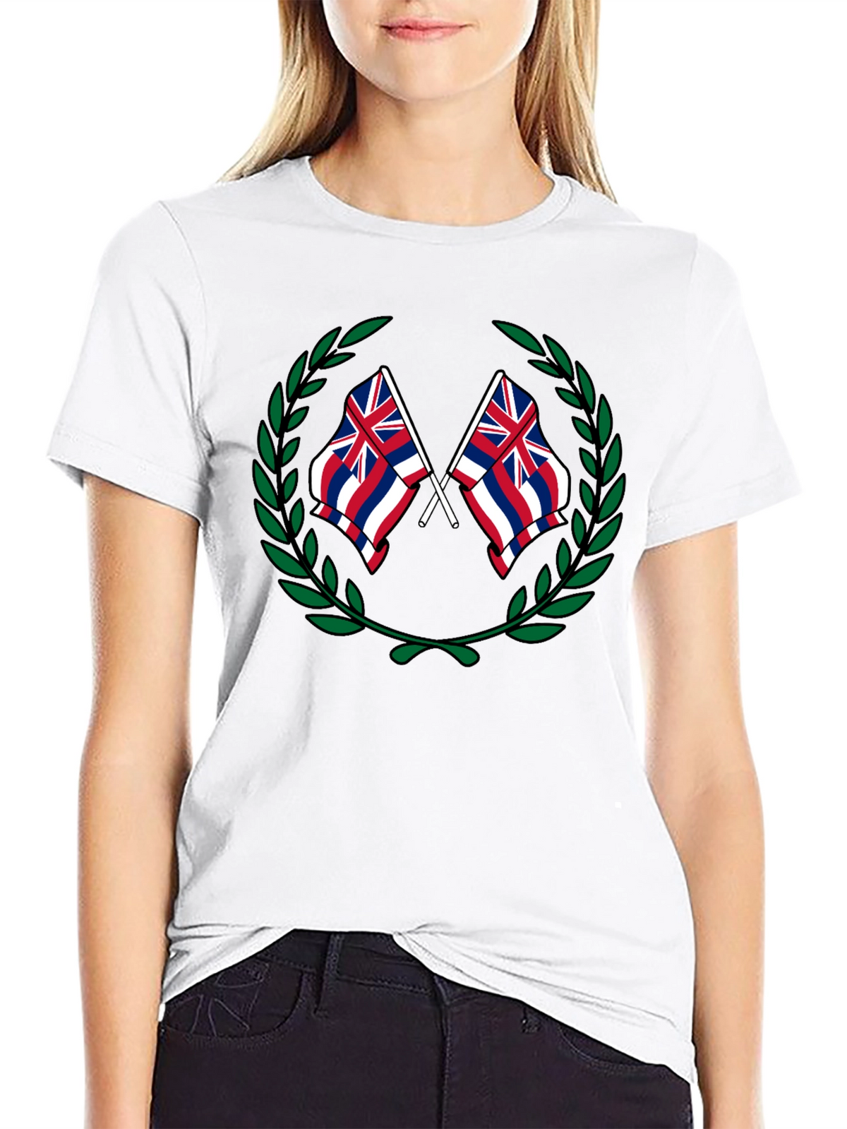 Hawaii Flag Crest Graphic T-Shirt