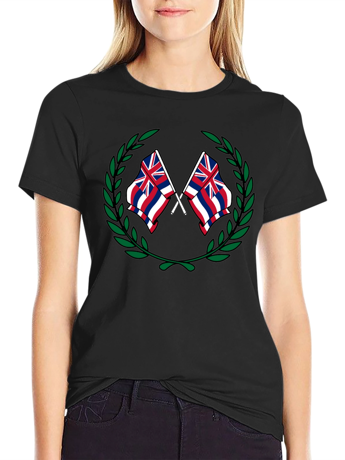 Hawaii Flag Crest Graphic T-Shirt