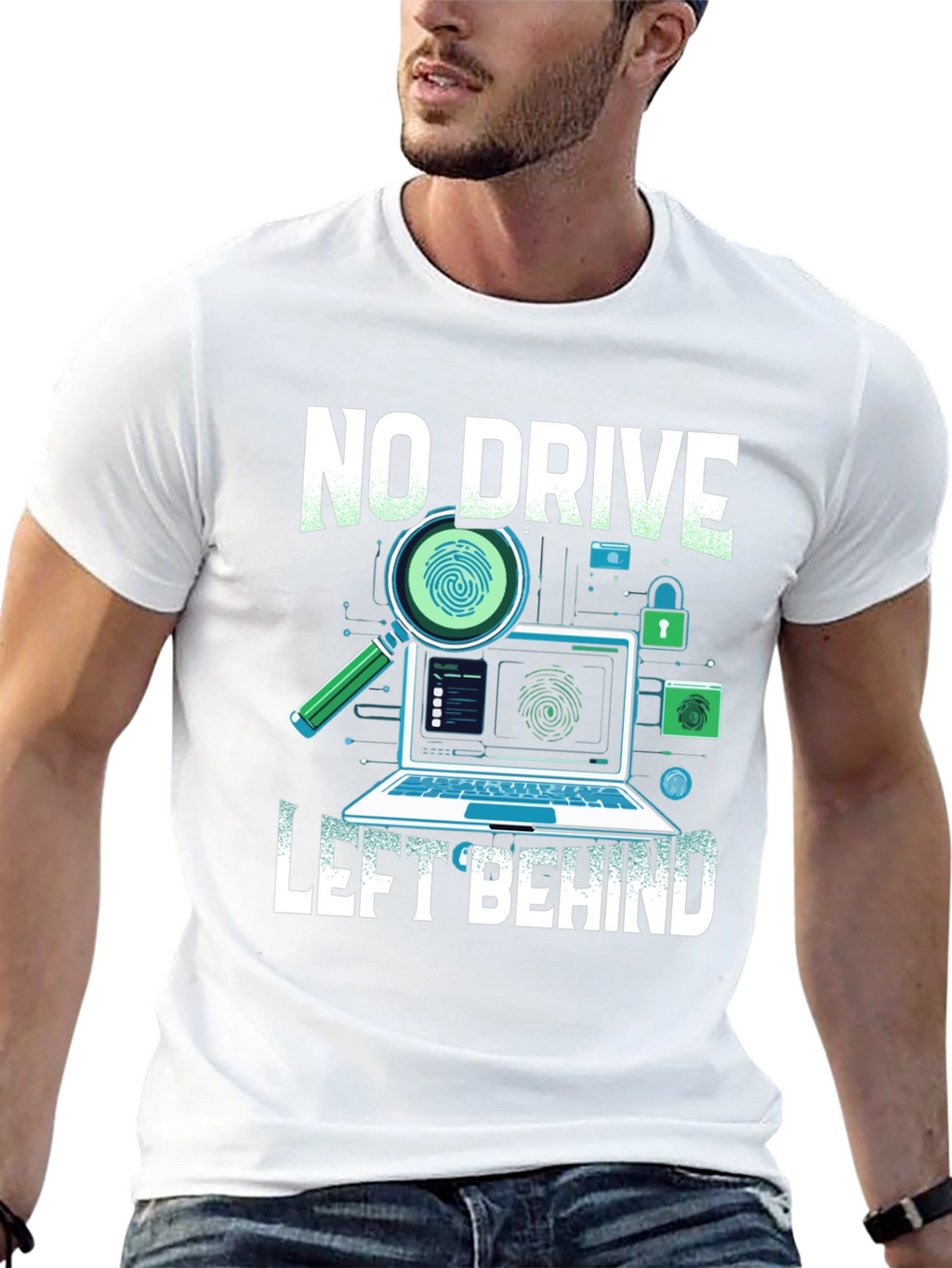 No Drive Left Behind T-Shirt - Cybersecurity Design