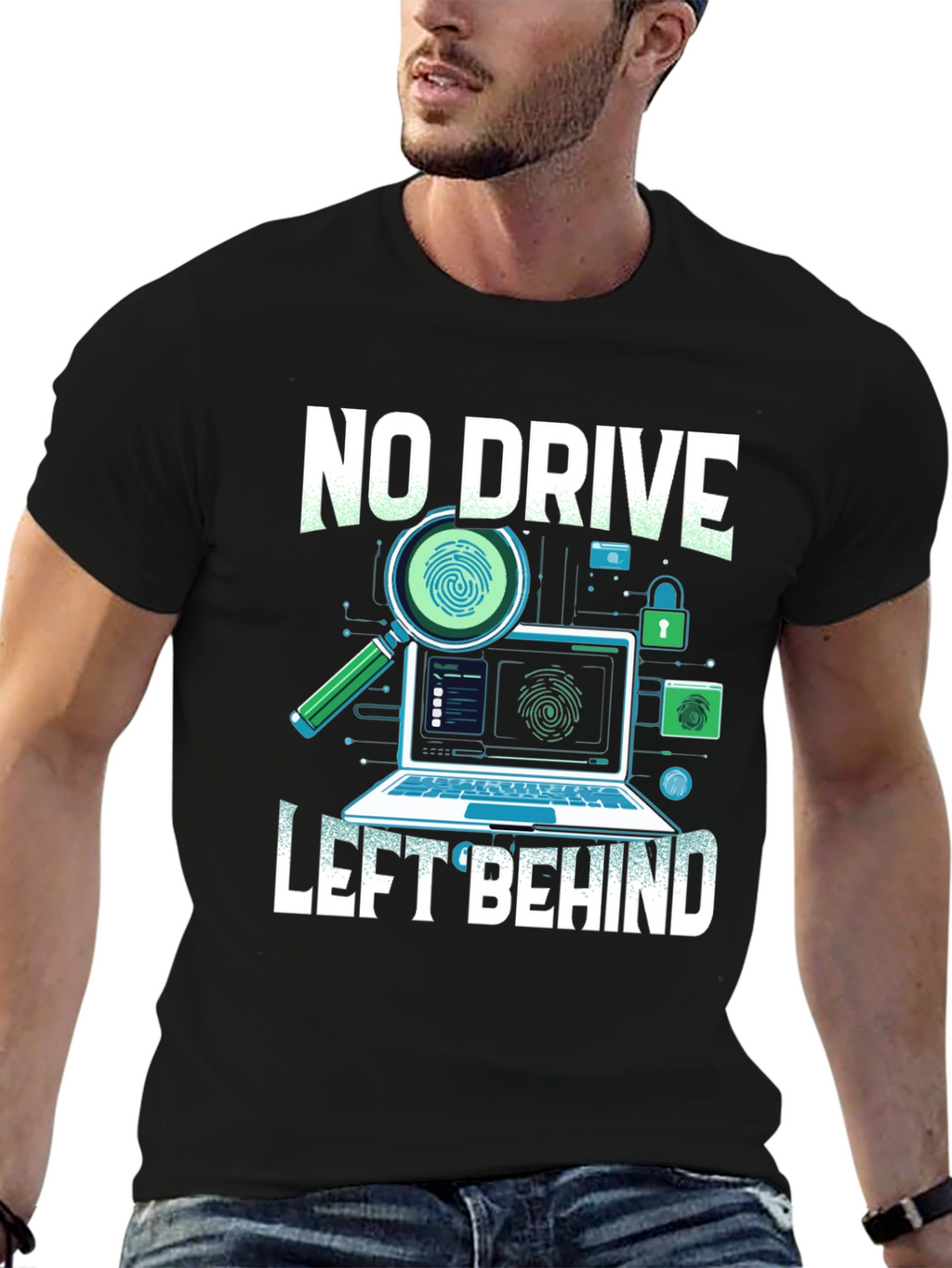 No Drive Left Behind T-Shirt - Cybersecurity Design