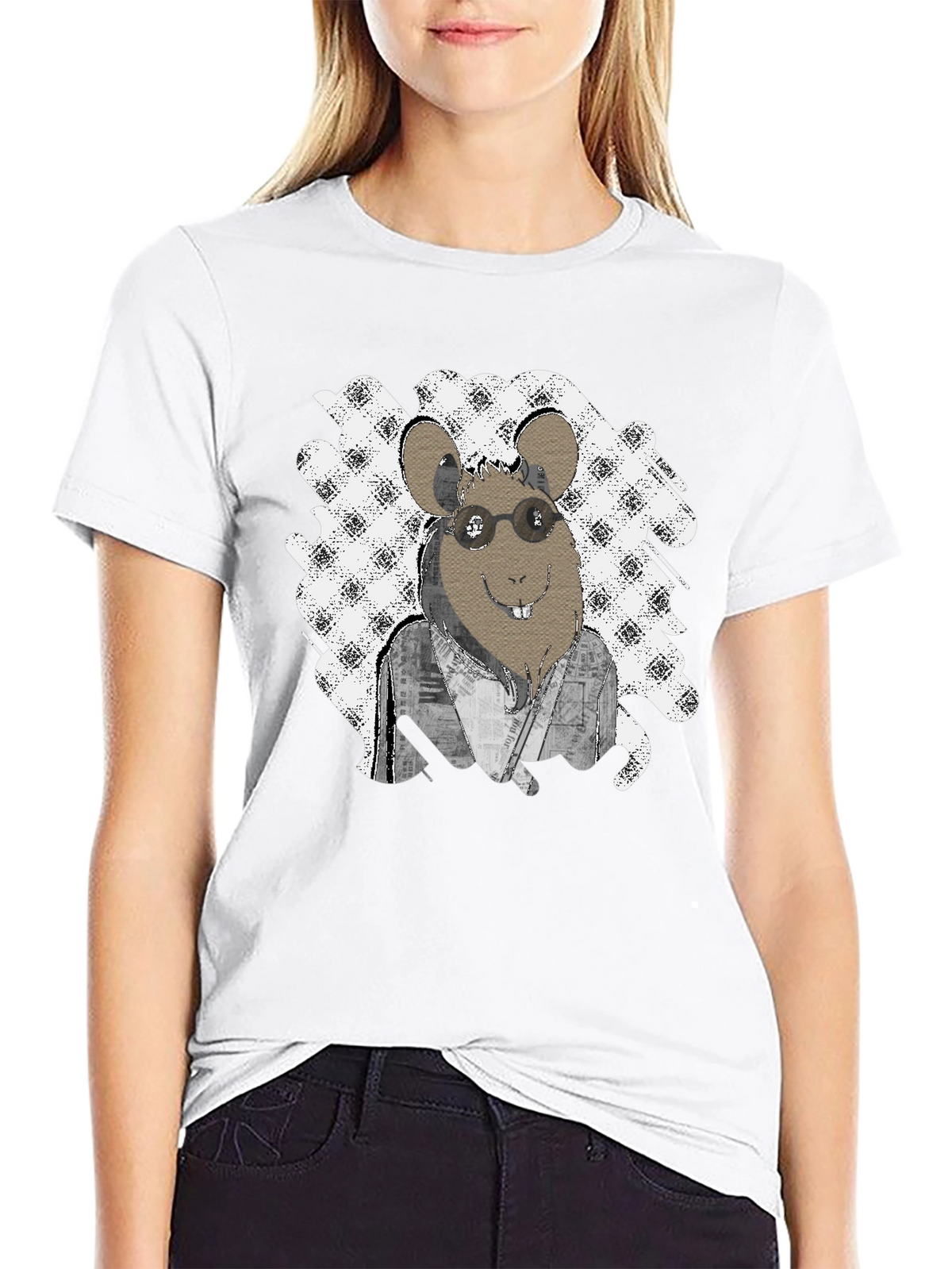 Rat with Glasses T-Shirt - Unique Graphic Tee