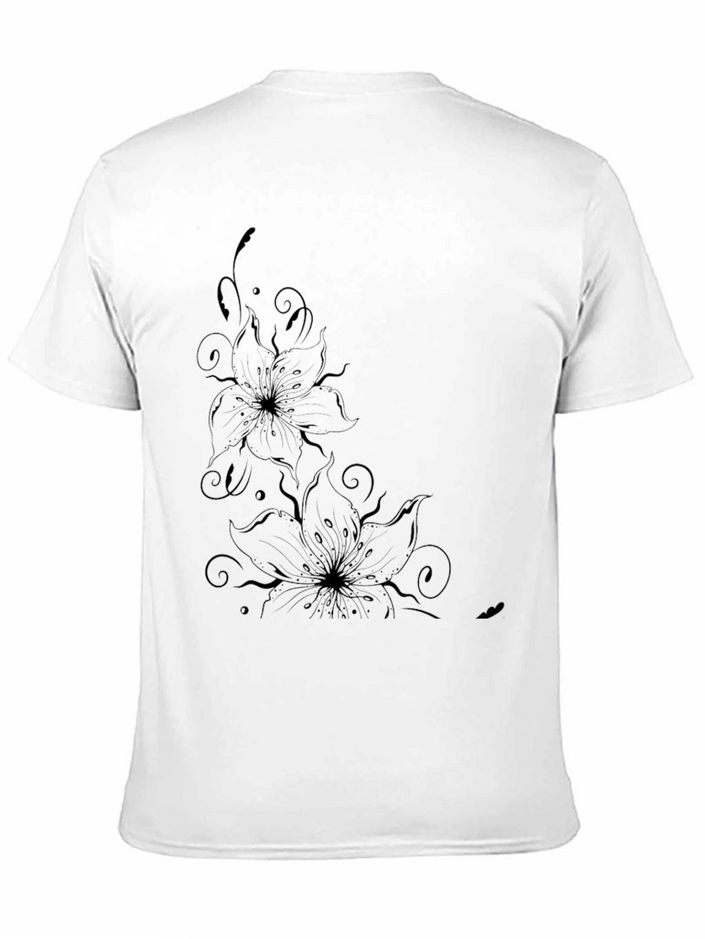 Floral Graphic Black T-Shirt - Stylish Casual Wear