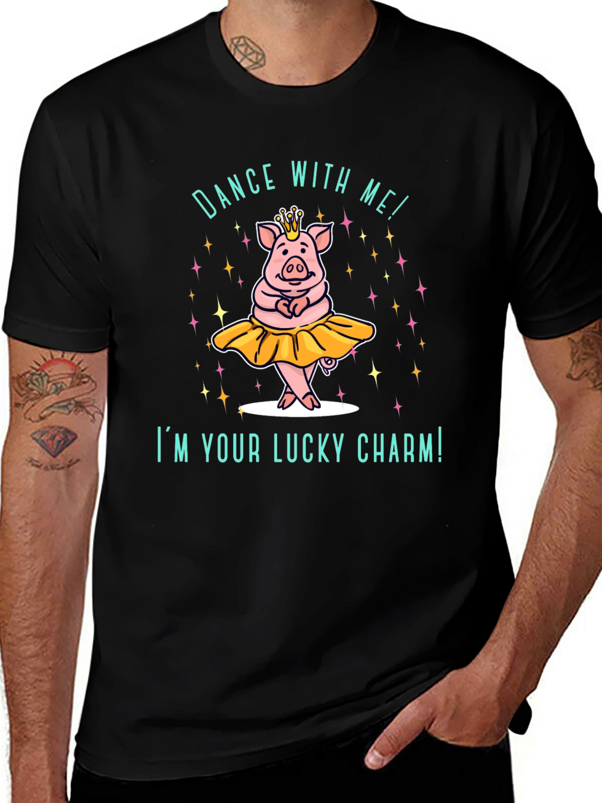 Lucky Charm Pig T-Shirt - Dance With Me!