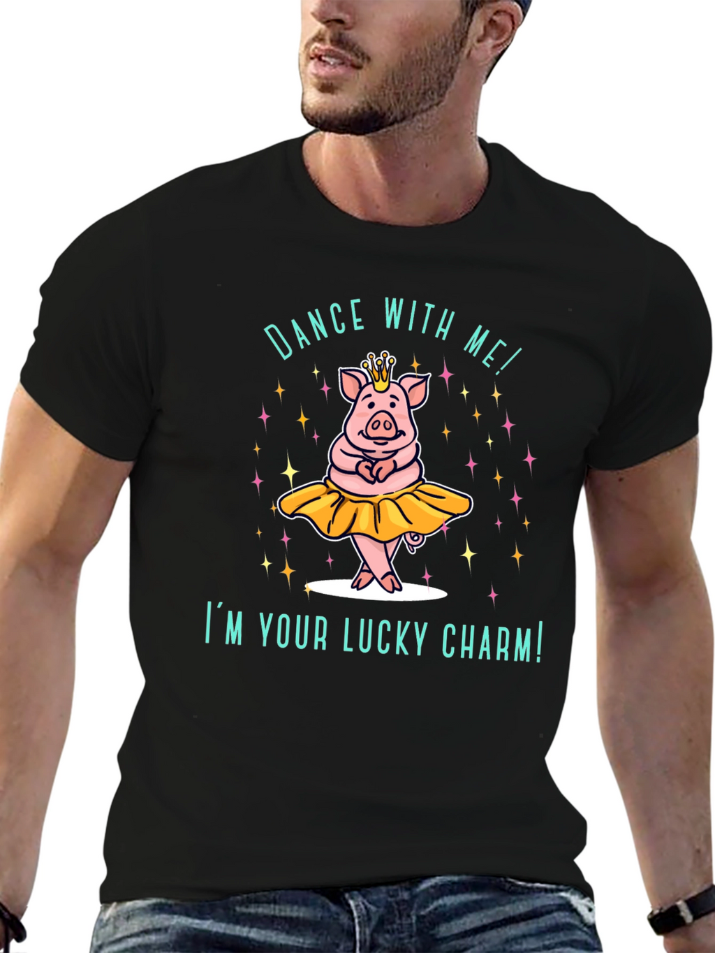 Lucky Charm Pig T-Shirt - Dance With Me!