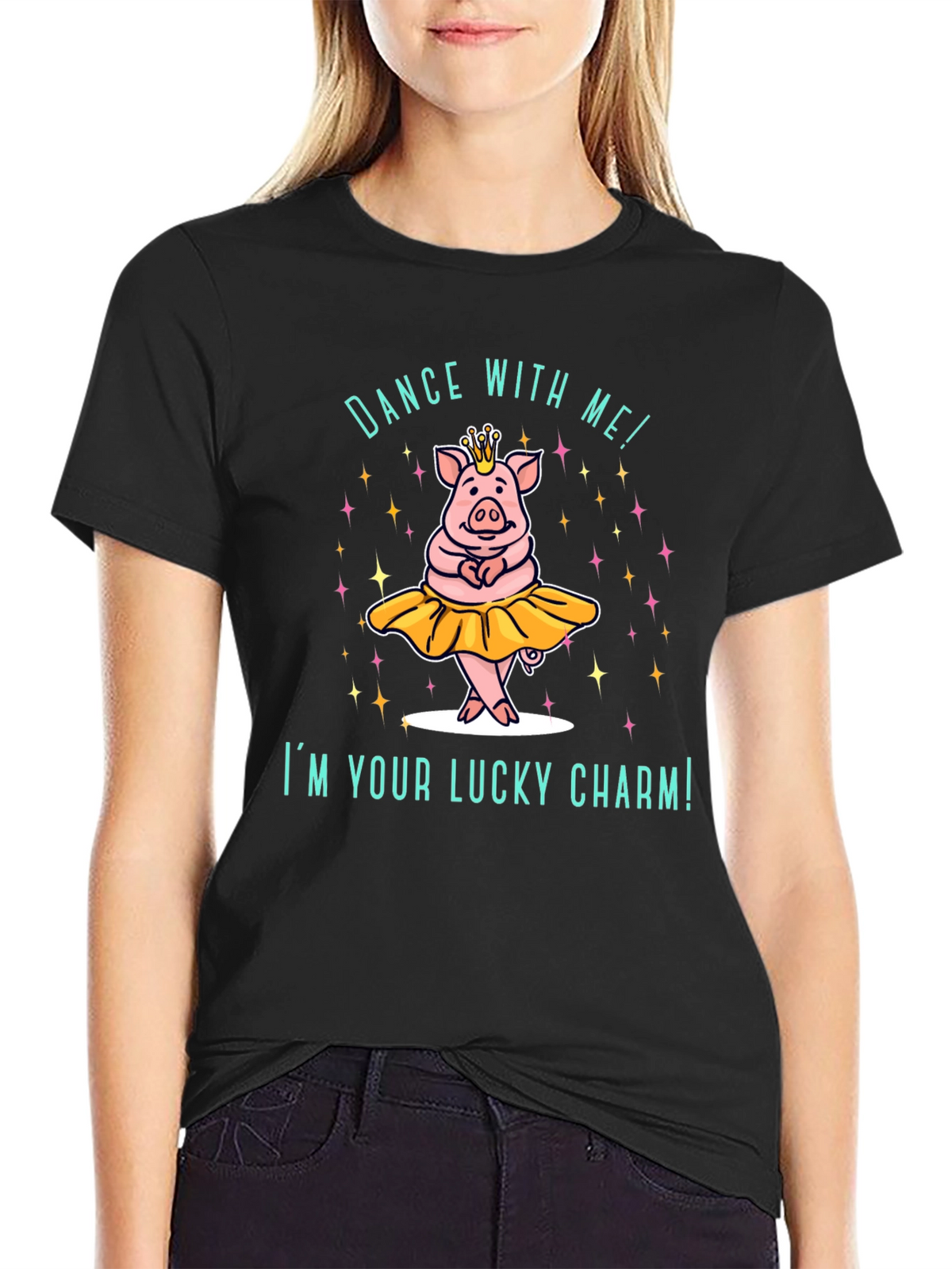 Lucky Charm Pig T-Shirt - Dance With Me!