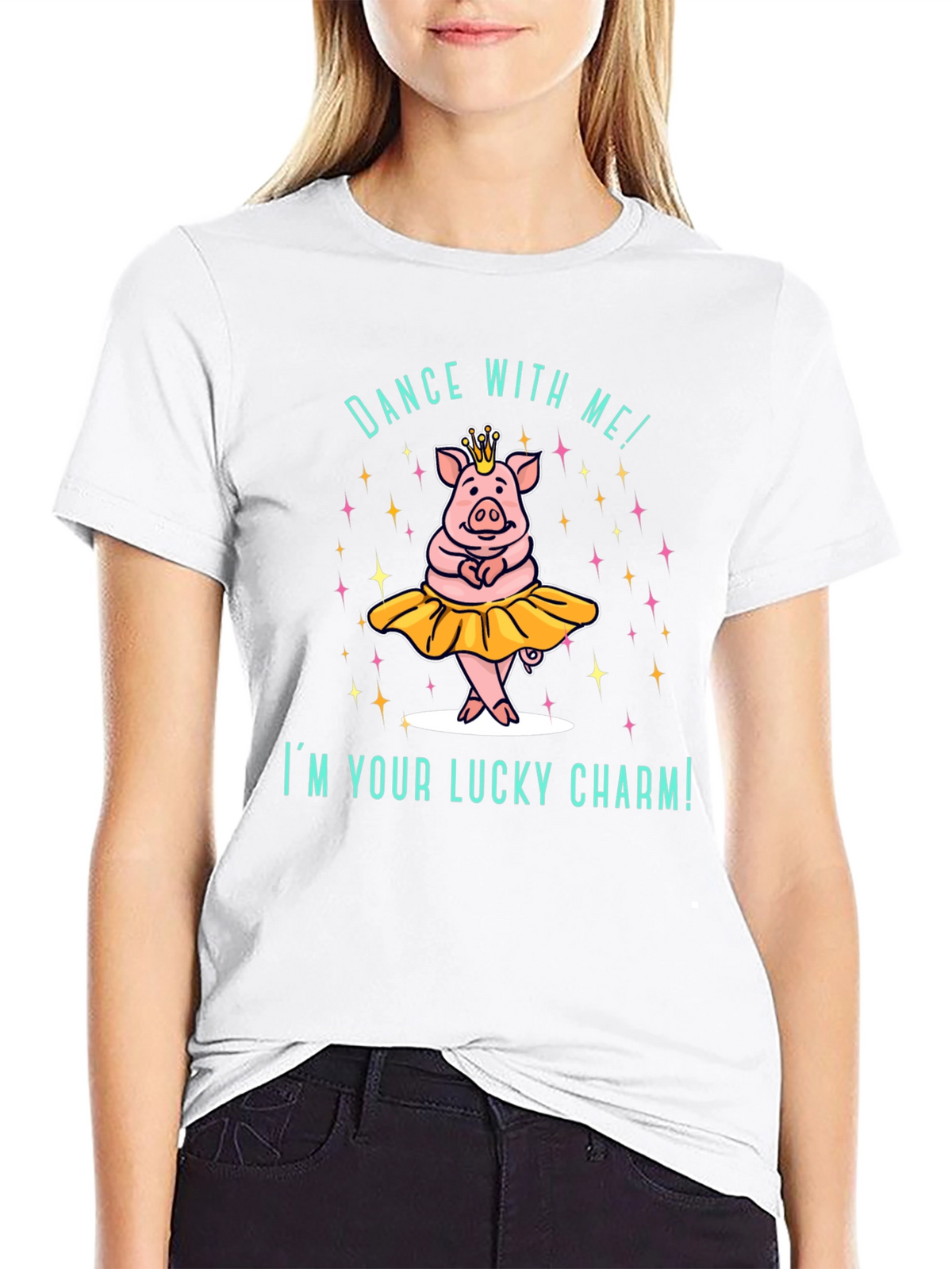 Lucky Charm Pig T-Shirt - Dance With Me!